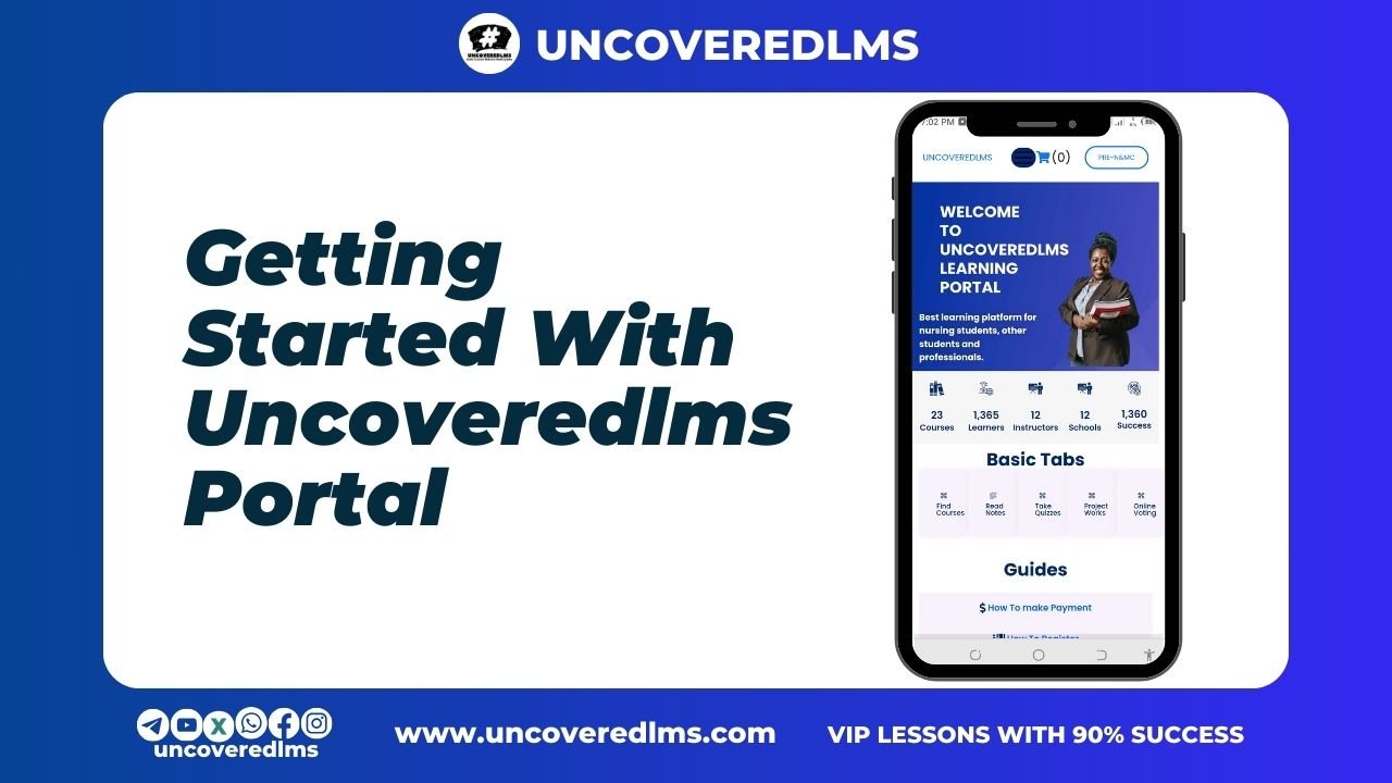 GETTING STARTED WITH UNCOVEREDLMS PORTAL