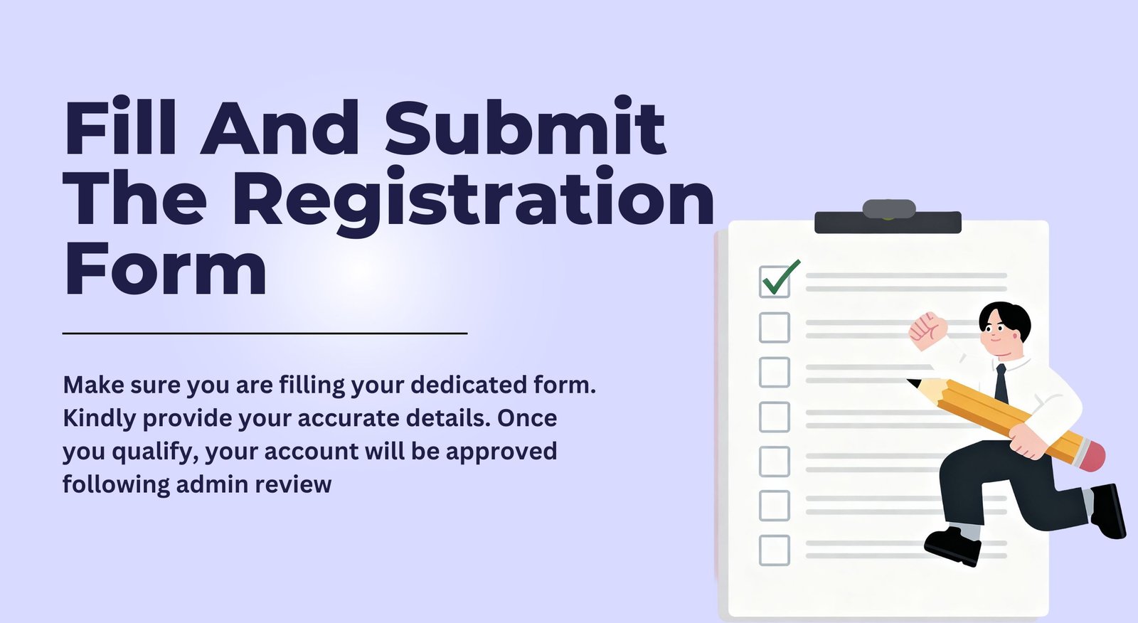 Fill registration form